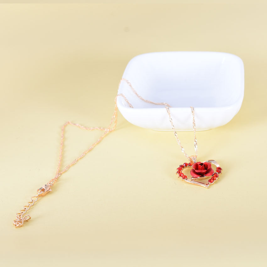 Blooming Beauty: Rose Flower Fashion, Gold-Plated with Zircon Accents.