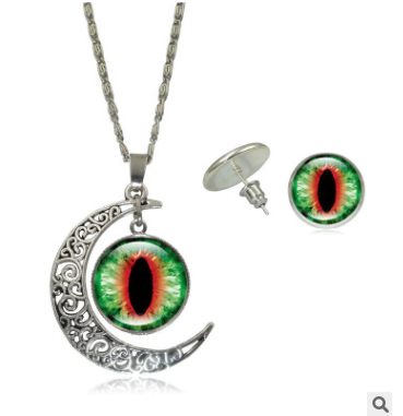 Color Pupil Eye Series Jewelry Set – European & American Fashion Elegance