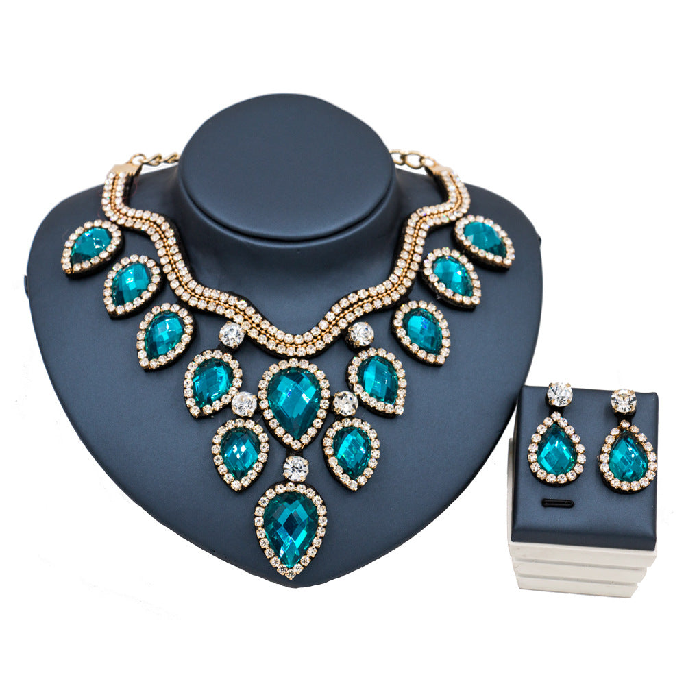 Global Exaggeration: Colorful Bride Jewelry Set