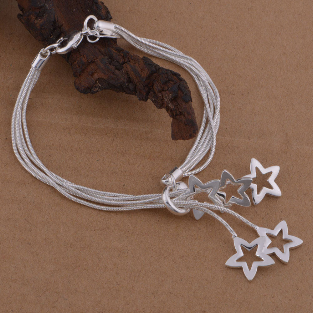 Snake Bone Star Bracelet Necklace Set.