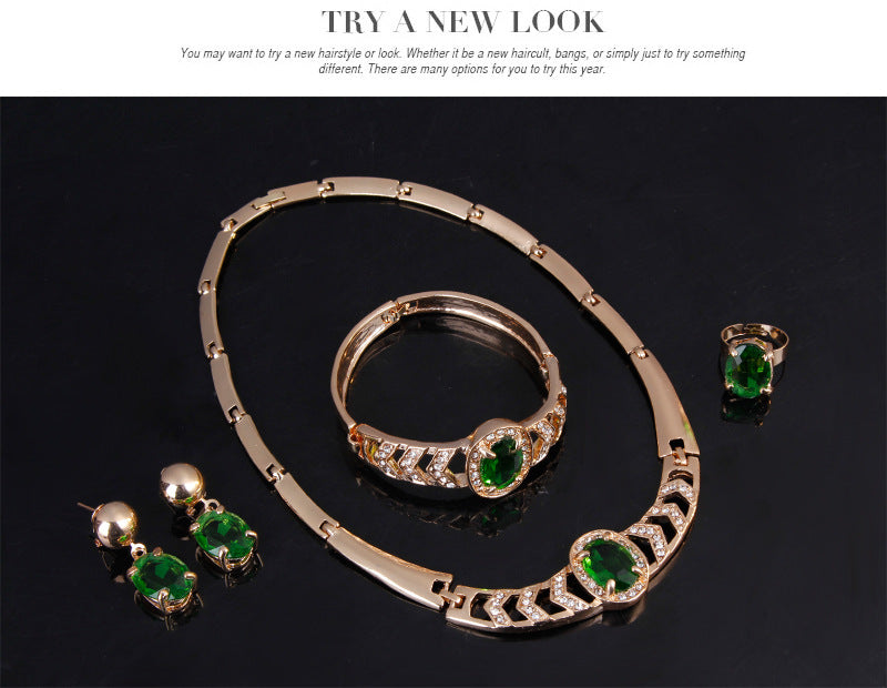 Bridal Elegance: Exquisite Four-Piece Necklace Set for Accessories