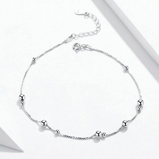 Women's Fashion Simple White Gold Plated Anklet