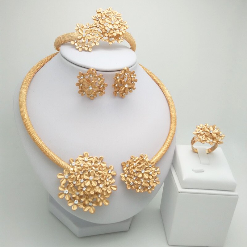 Regal Elegance: Kingdom Ma Nigerian Wedding Gold Jewelry Set .