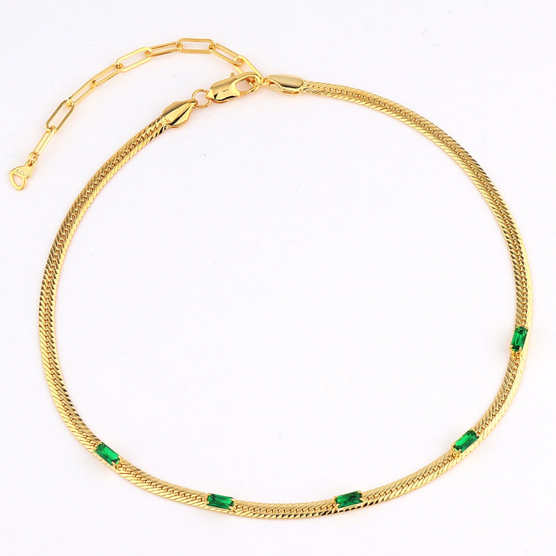 18K Gold-Plated Brass Jewelry with Zircon & Rhinestone Accents