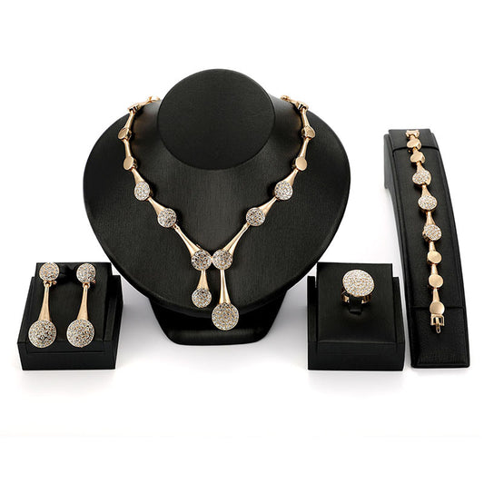 Four-piece Fashion Retro Accessories Crystal Jewelry