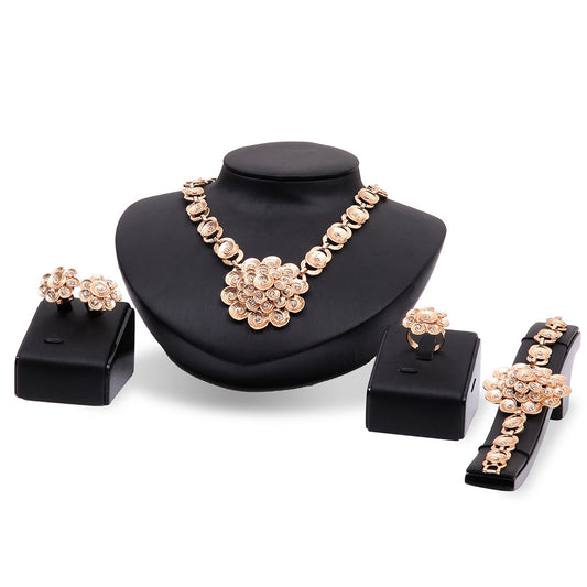 Versatile Alloy Jewelry Set | Four-piece Fashion Ensemble